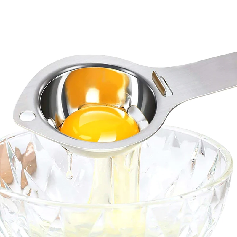 Egg Separator Stainless Steel Long Handle Divider Filter Kitchen Tools Baking Cooking Gadgets eggshell separator egg separator