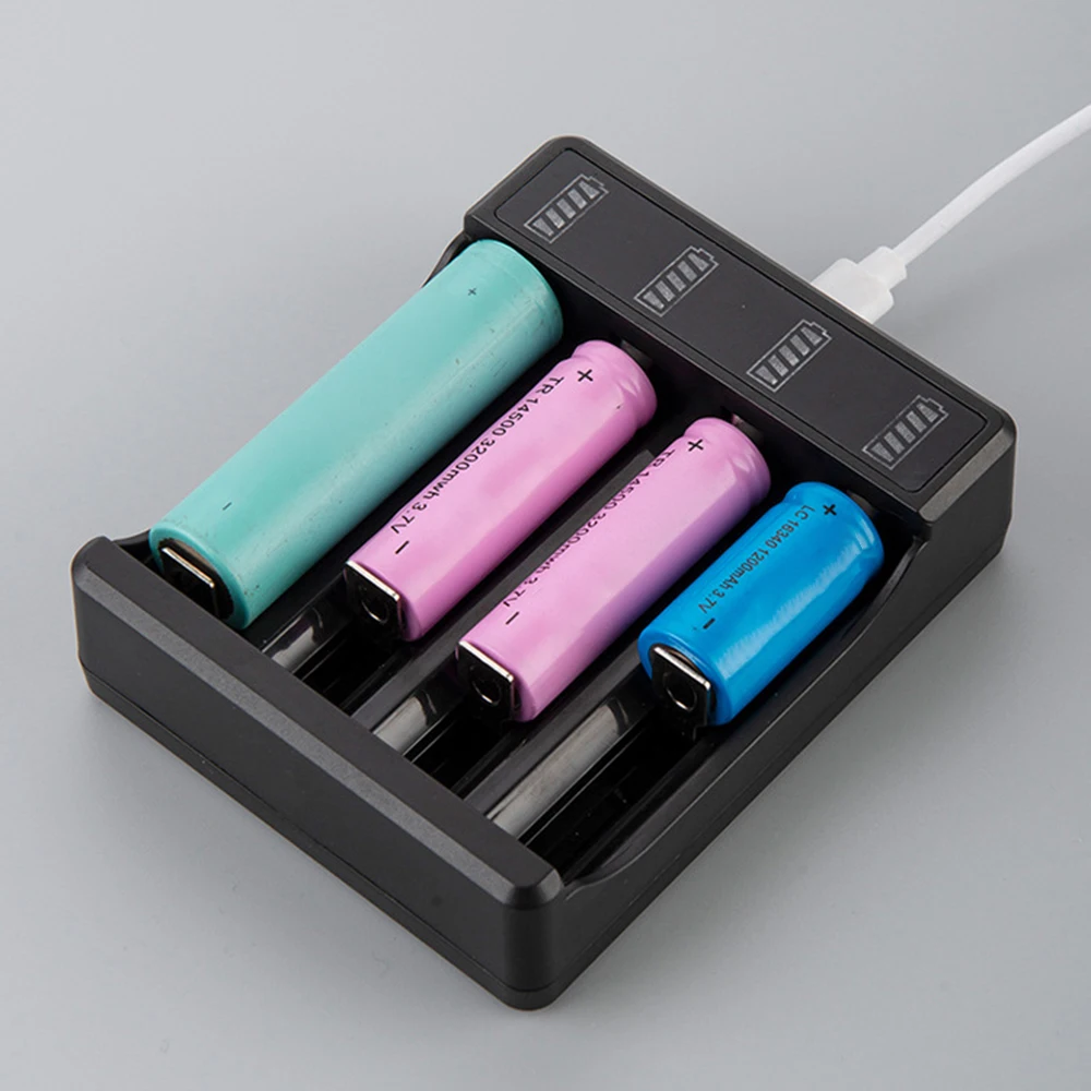 Universal Usb Battery Charger 18650 Universal Smart 1 Slot Charger Lithium Batteries Charging Adapter With Indicator Light