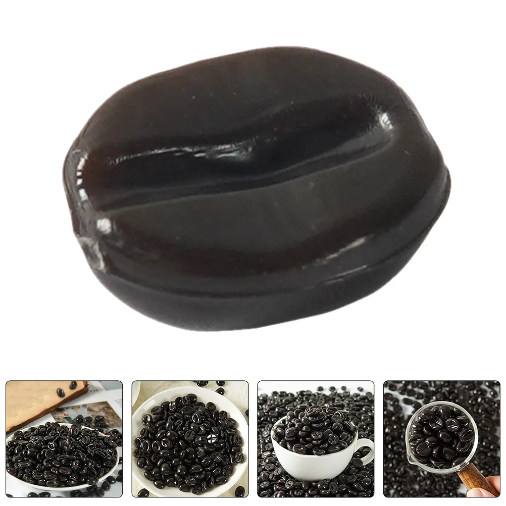 1팩 실물 같은 PVC 커피콩 DIY 액세서리 헤어핀, 휴대폰 케이스 장식, 스크랩북킹, 레스토랑, 바, 웨딩 파티 소품