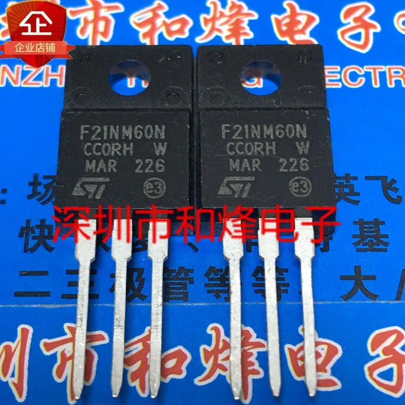 

Free shipping STF21NM60N 21NM60N TO-220F 600V 21A 10PCS