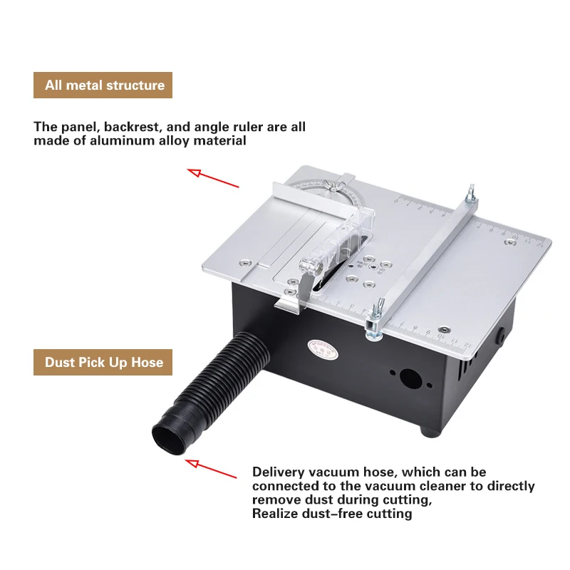 240W Mini Table Saw Small Bench Saws Desktop Saw Woodworking Lathe Machine Electric Saw PCB Cutting 80mm Blade Electric Saw Mini Electric Saw