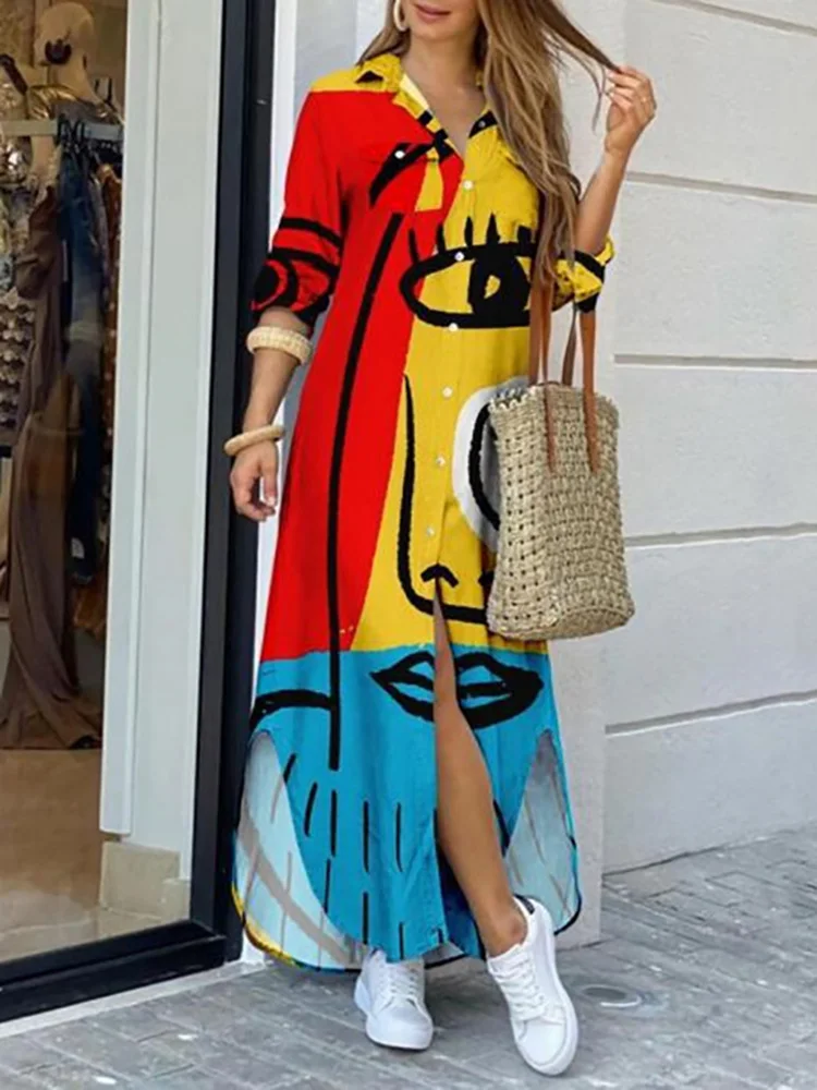 Tanie Sukienka kardigan Casual nieregularne kobiety Maxi sukienka lato solidna dekolt sklep
