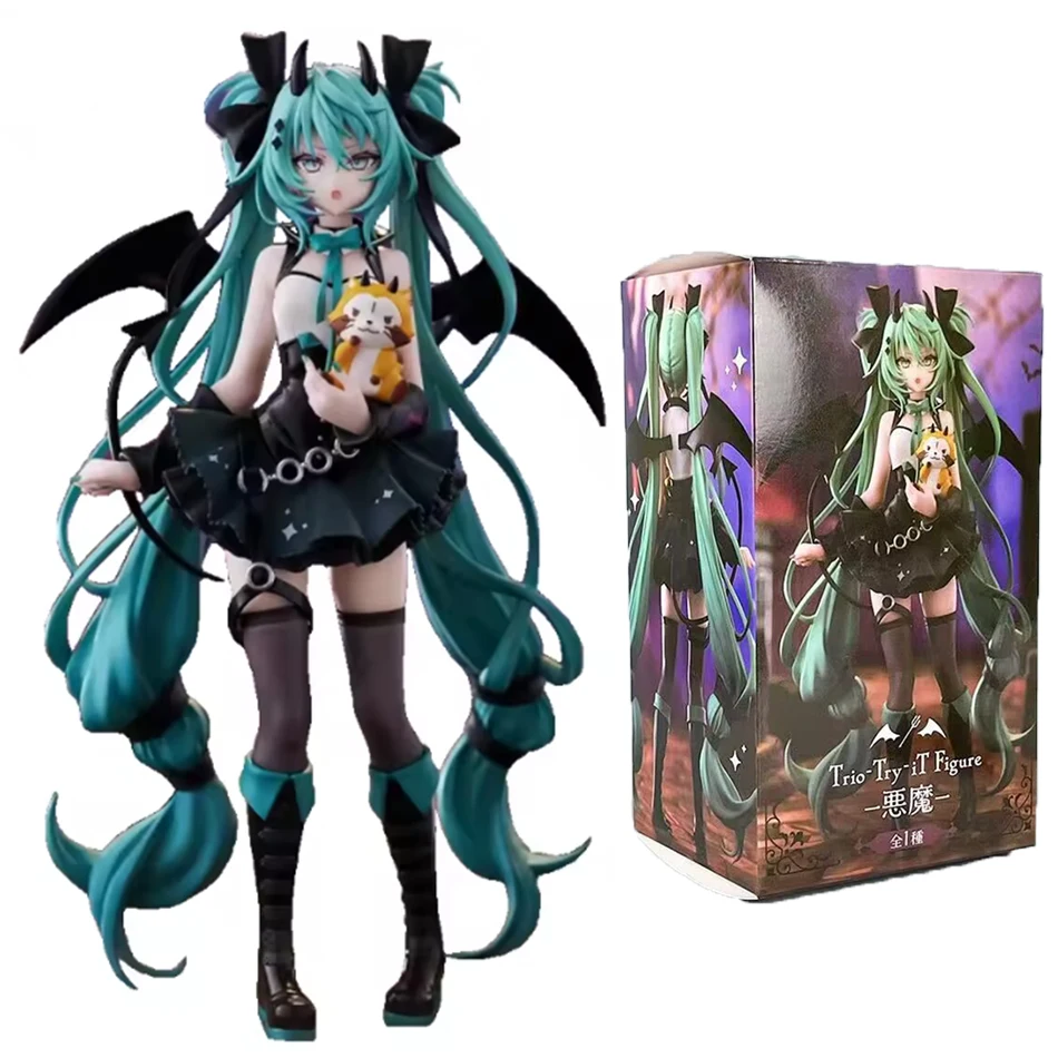 Animation Anime Beautiful Girl Hatsune Miku Handmade Devil Hatsune Miku Cat Ear Cute PVC Model Decorations