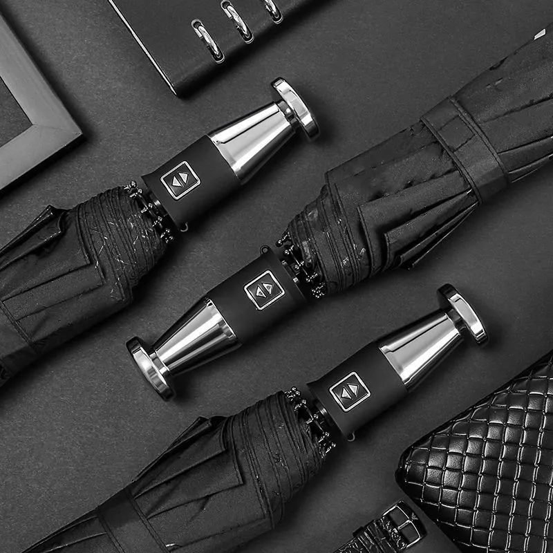For Mercedes-benz BWM Audi Luxury Car Fully Automatic Folding Three-fold Advertising Business Umbrella