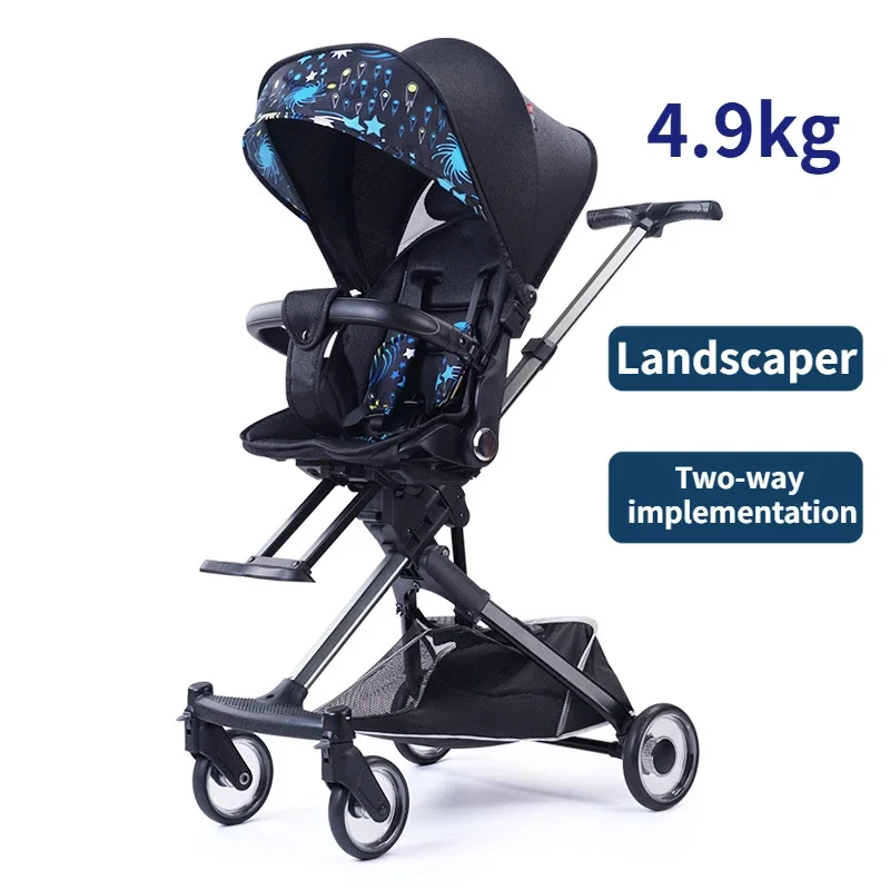 Two-way pushable lightweight folding baby stroller travel 3-6y carreola para bebe