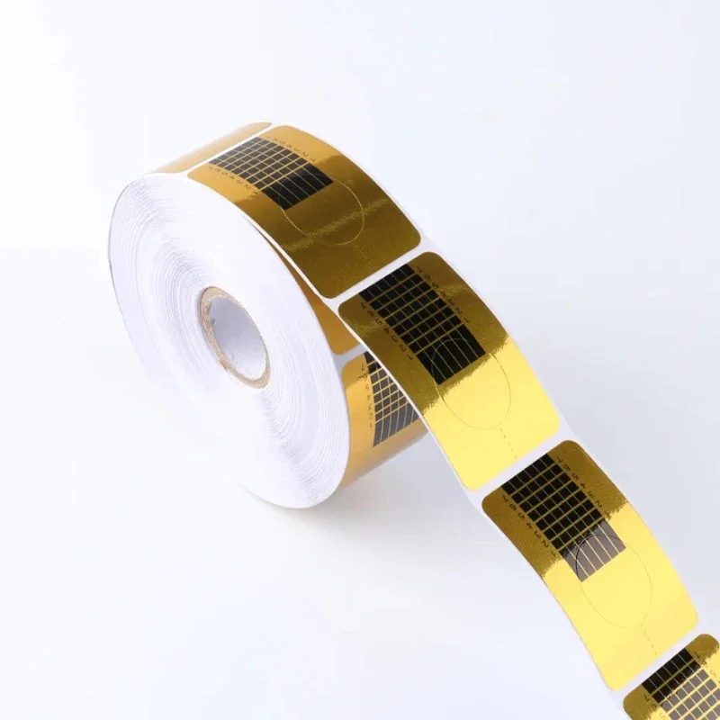 100pcs Nail Art Form French Acrylic UV Nail Gel Tips Extension Forms Guide Stickers Nail Building Gel Curl Forms Mold Manicure