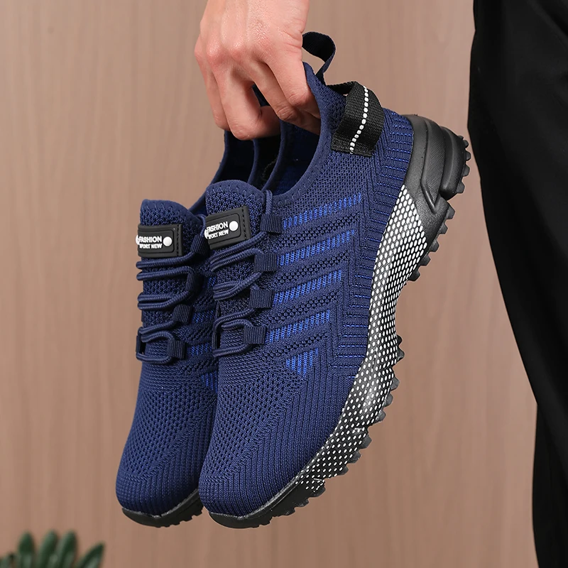 Summer Mesh Men Shoes Fashionable Casual Breathable Fitness Shoes 2025 New Lightweight Walking Man Tenis Shoes Zapatillas Hombre