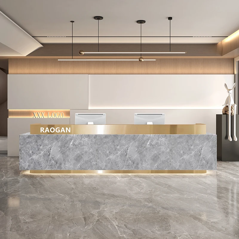 Cassiere Reception Podi Scrivania Tavolo Siting Bar Gaming Service Desk Modern Wooden Vanity Scvania Bianca Legno Wood Furniture