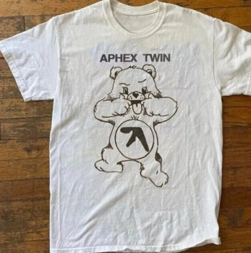 Retro Street Style Aphex Twin Bear Pattern T-Shirt Fan-Geschenk Retro Street Style Täglich lässig bequem zu tragen