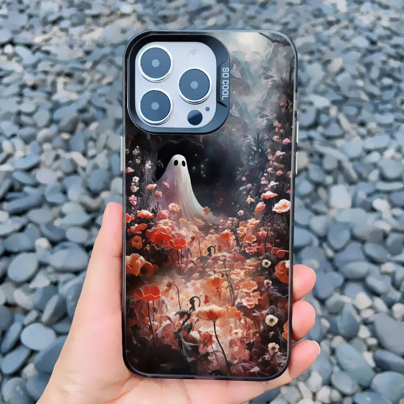 Mode Geist Kreativität Laser Handy hülle für iPhone 11 13 12 Pro Max Mini 15 14 plus Pro Max stoß feste matte Rückseite Fundas – Detail 2