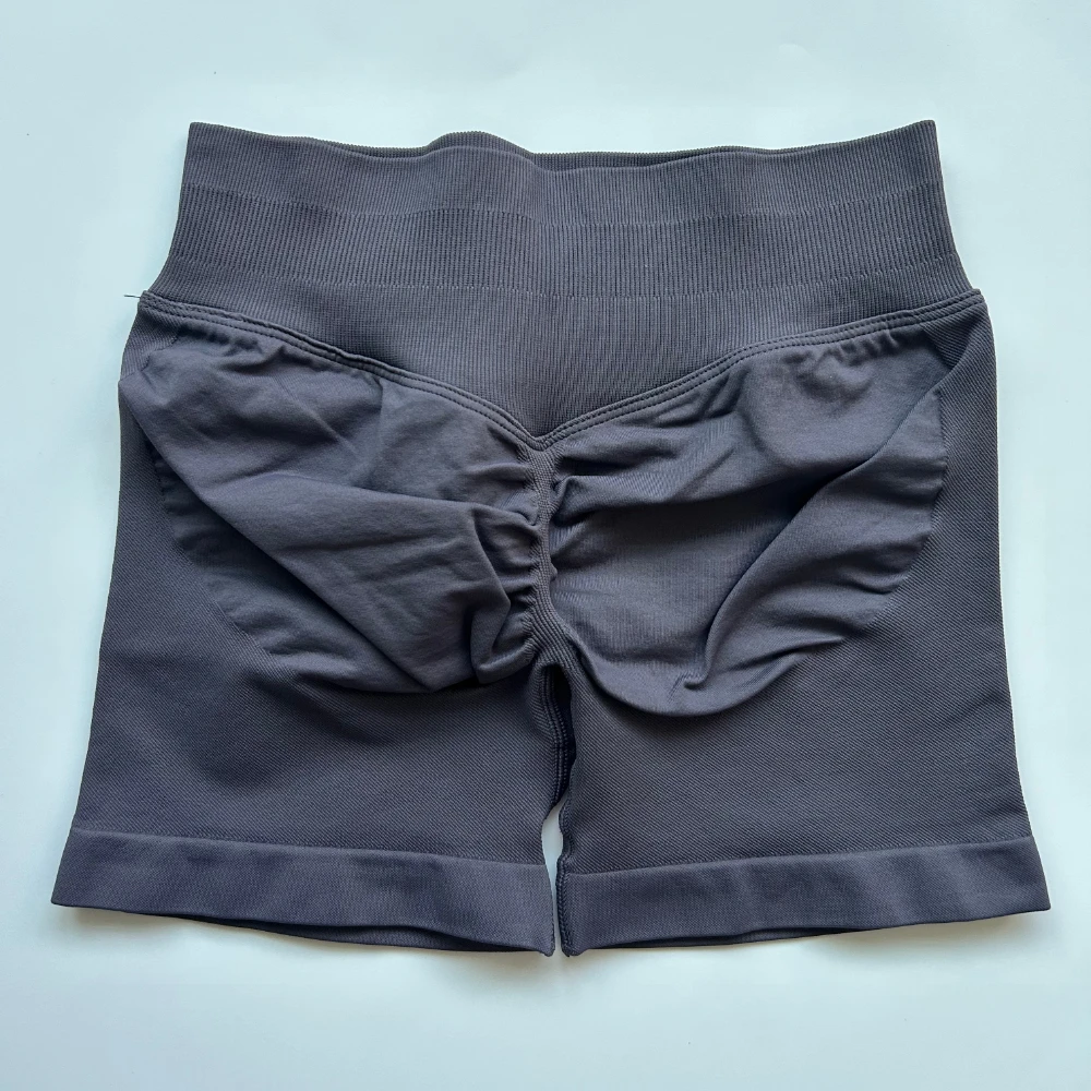 4.5" Low Ribbed Band Yoga Shorts Impact Seamless Tight Flex Scrunch Bum Workout Gym Shorts Booty High Stretch Running