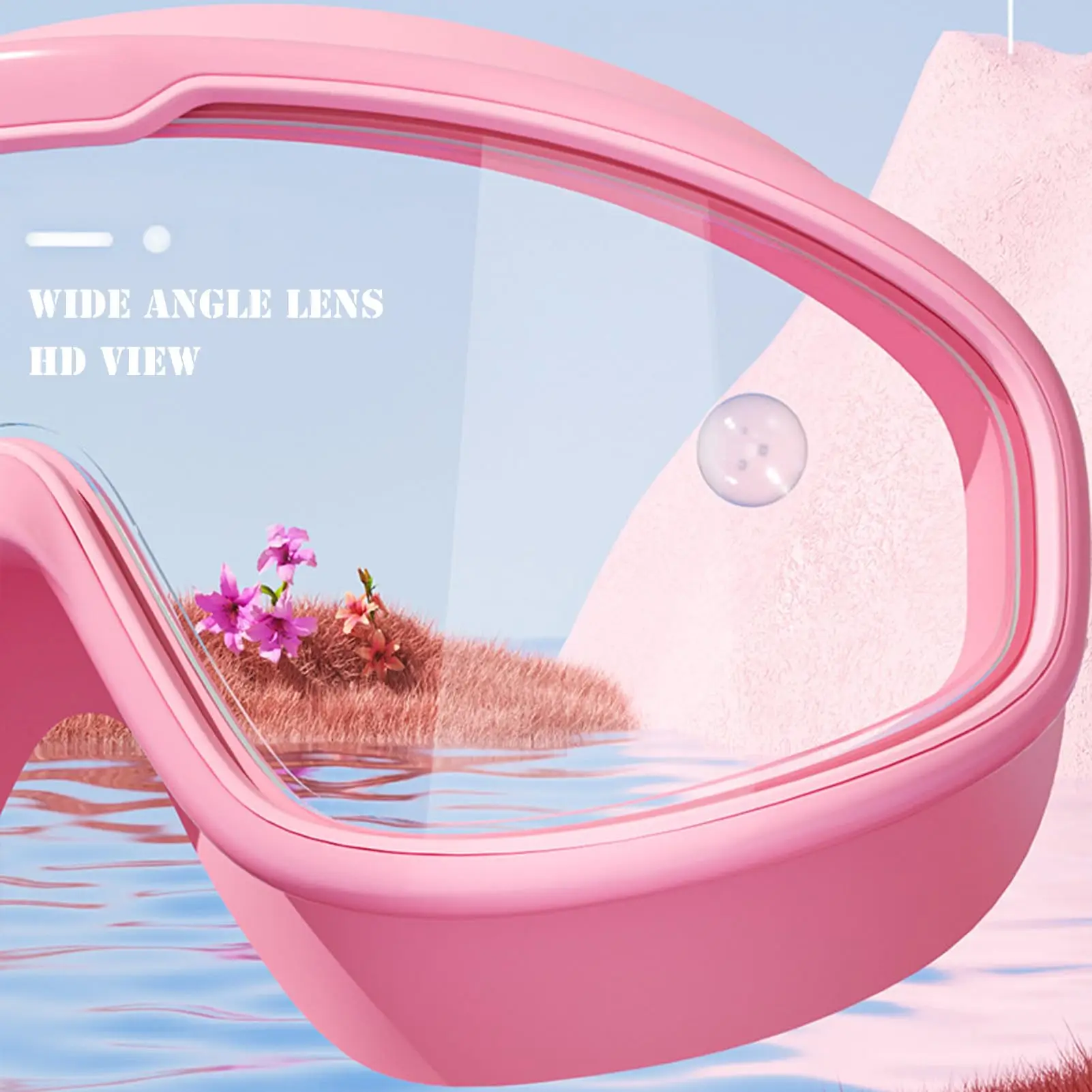 Large Frame Swimming Goggles for Adults Kids Antifog Swim Glasses Waterproof Multi color to Choose