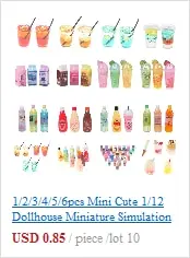 1/12 Miniature Wine Bottles Dollhouse Kitchen Accessories - Mini Dolls House Living Room Accessories Beer Drink Bottles & cups