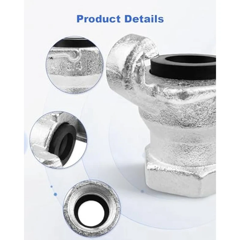 

4 Sets 3/4Inch NPT Air Hose Fitting Female, Universal Coupling Chicago Fitting, Carbon Steel Durable Easy Install Easy To Use