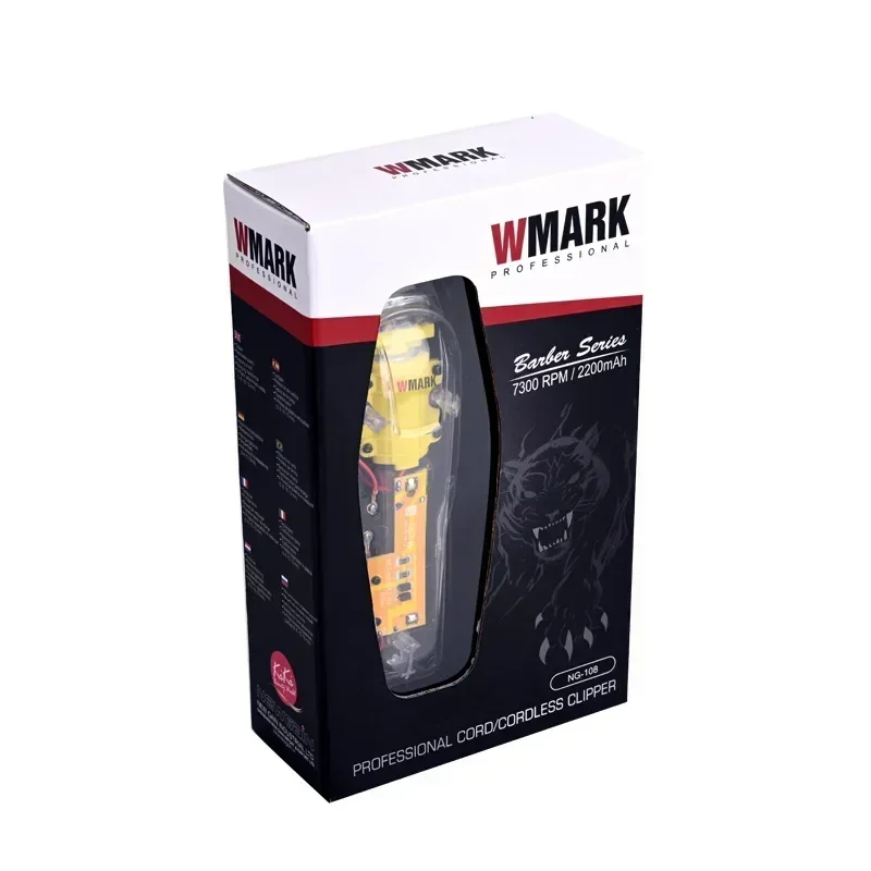 NG-108A EU US Plug Rechargeable Hair Cutting Machine Electric Shaver for Barber Hair Clippers Trimmer Transparent Cover 5