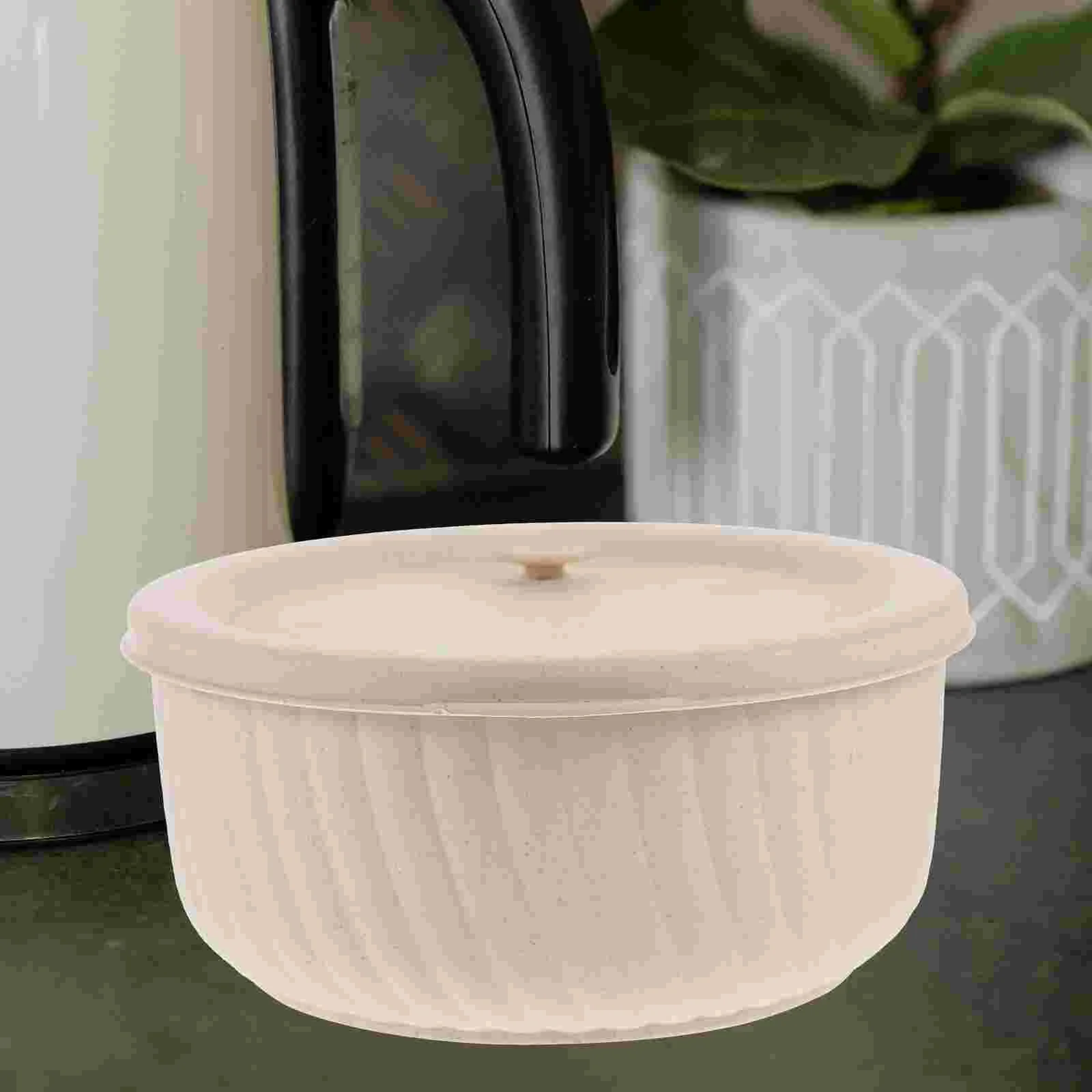 

Wheat Lunch Box Fruit Container Food Containers with Lids Plastic Bento Boxes Student Decorative Bowls
