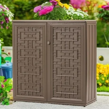 Outdoor Storage Cabinet Waterproof, Resin 60 Gallon Deck Box for Patio Furniture Cushions, Garden Tools 5