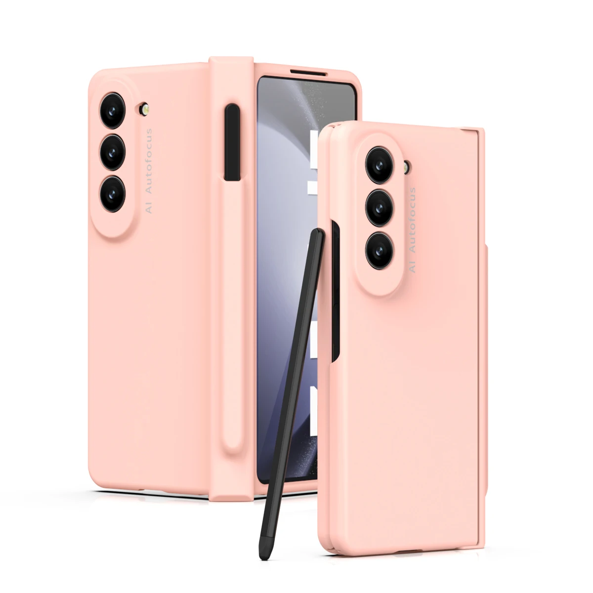 Coque de téléphone Samsung Galaxy Z Fold 5 5G, pour Fold5 Slim S, support de fente pour stylo, charnière, couvercle en plastique avec protecteur d'écran avant_voghion.com