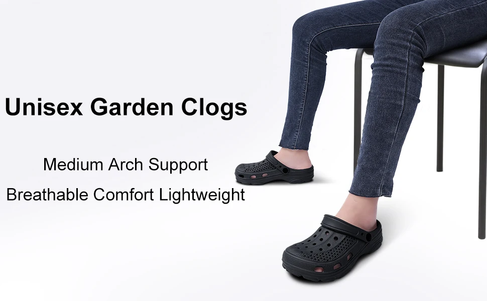 Comwarm Herren Clogs Hausschuhe Atmungsaktive Gartensandalen Rutschfeste Komfort-Strandschuhe Herren Sandalen für Innen und Außen Freizeitschuhe zum Angeln – Detail 5