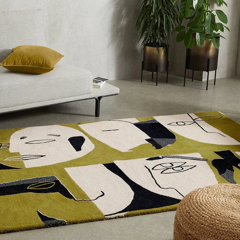 Abstract Art Pattern Living Room Carpet Modern Minimalist Design Fluffy Soft Large Area Bedroom Rugs Luxury Decoration Tapis 양탄자 2