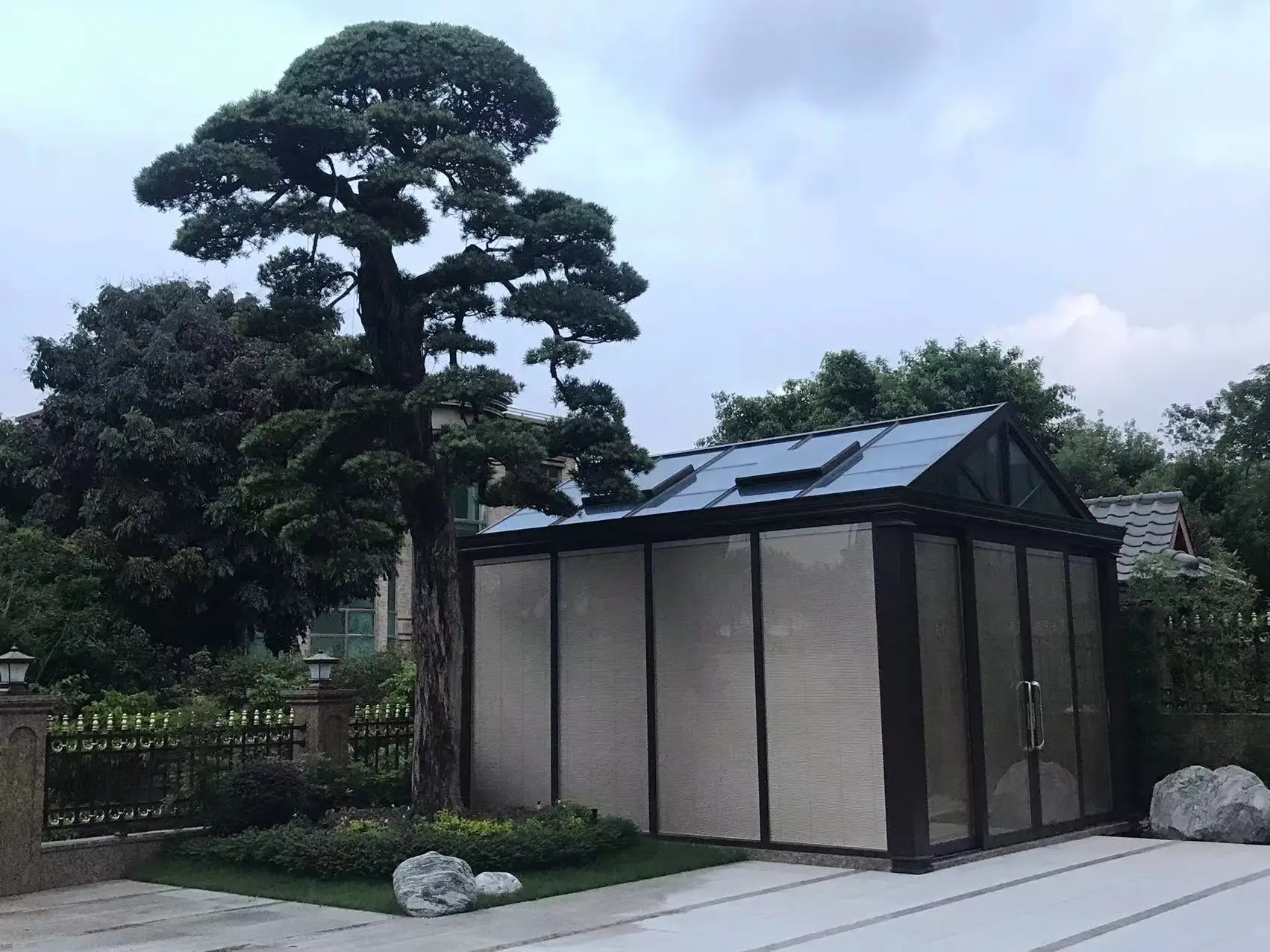 Villa Outdoor Aluminum glass garden house Veranda four Season Sunroom double Glass Aluminum