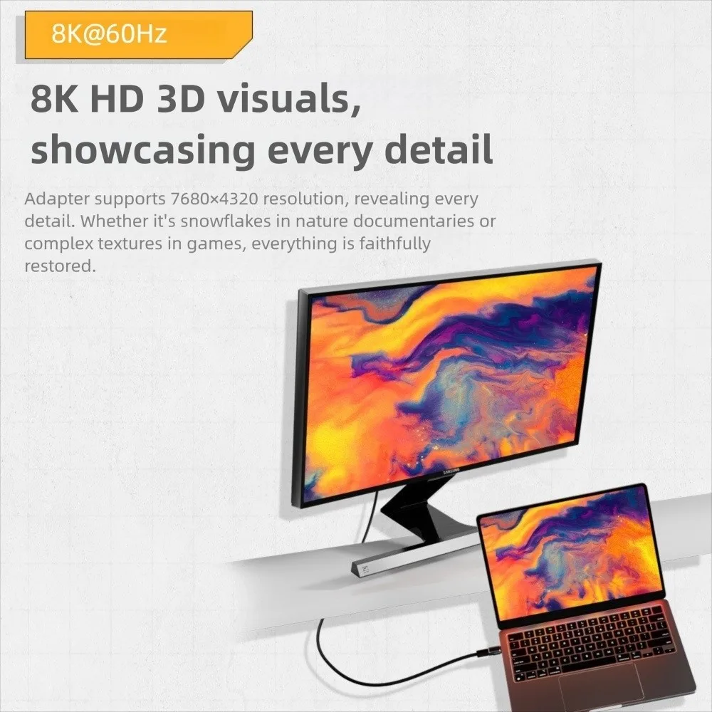 PD 240W USB-C Magnetic Adapter 80Gbps Fast Charging Type C Converter Female to Male 8K 60HZ USB4.0 Adapter for Thunder-bolt 3/4