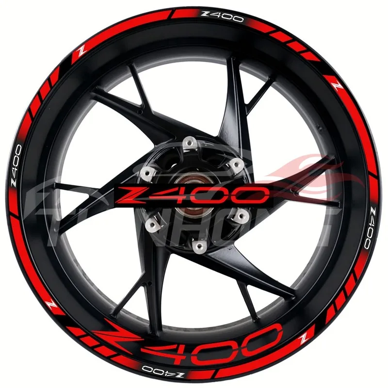 

Full Set For Kawasaki Z400 Motorcycle Logo Rim Decal Protection Decoration Wheel Hub Modification Waterproof Reflective Sticker