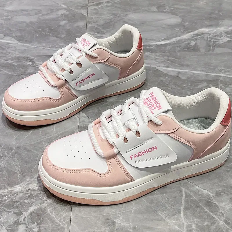 Trendy White Sneakers Unisex Casual Panda Design Spring Summer Versatile Student Couple Korean Style Rubber Bottom Shoes