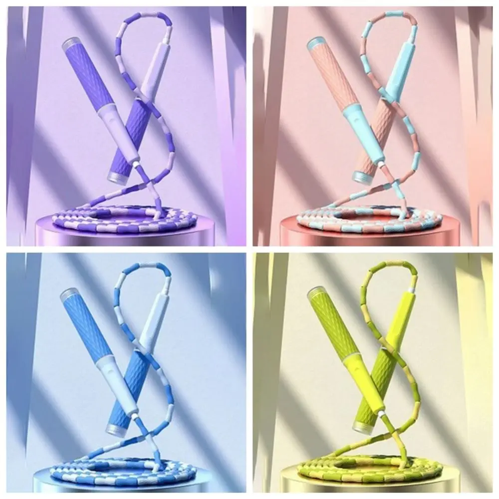 Adjustable Jump Rope Portable Soft Beaded Flexibility Durable Strong Gym Skipping Rope Men Women Fitness Jumping Training