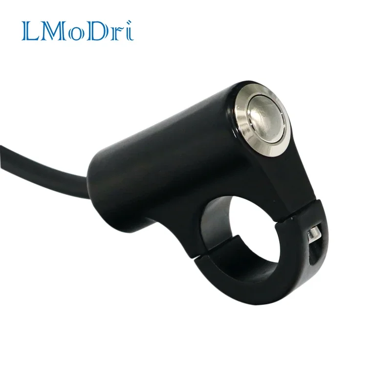 

LMoDri Motorcycle 12V 7/8" Handlebar Switch ON OFF For Horn Power Start Headlight Hazard Modification Switches Aluminum