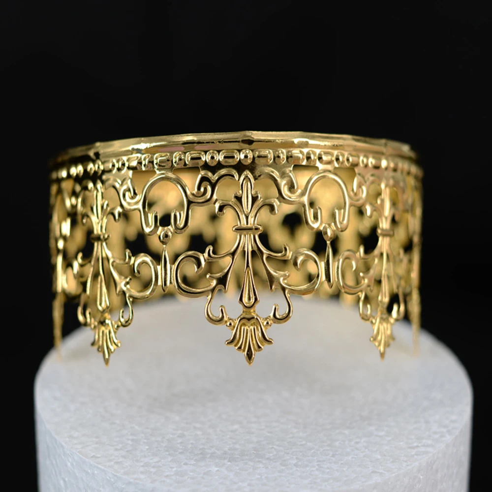 1pc Crown Cake Topper Decoration Elegant Wedding DIY Cake Birthday Wedding Party Decorating Baking Decoration Supplies