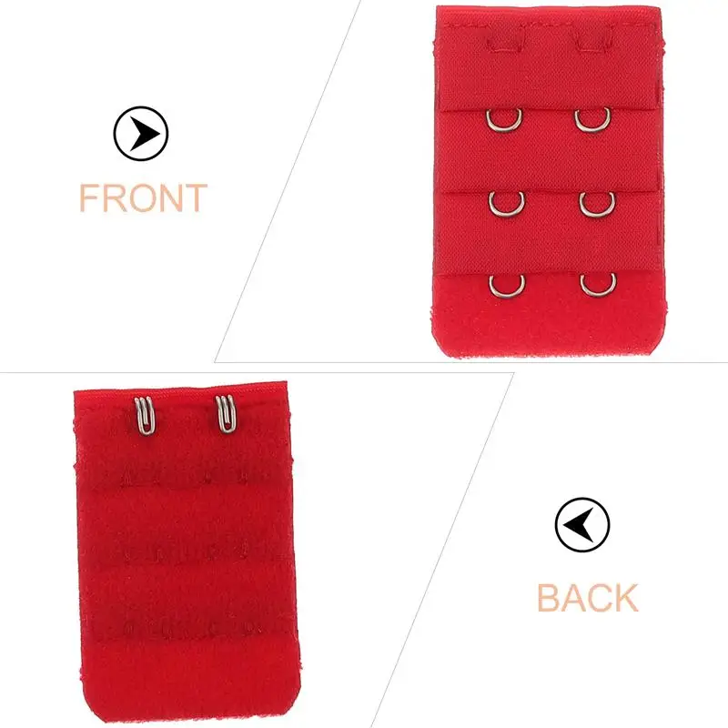 10Pcs Strap 2 Rows Women Intimates Lengthened Hook Buckle (Random Color)