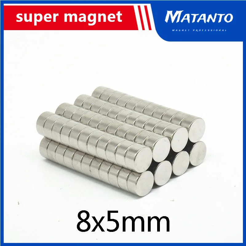 

50/100/1000PCS 8x5 mm Small N35 Round Magnet 8mm*5mm Neodymium Magnet Dia 8x5mm Permanent NdFeB Strong Powerful Magnet 8*5 mm