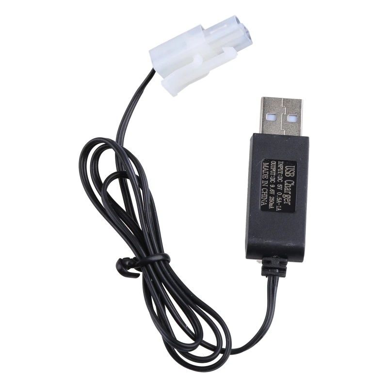 Charging Cable Battery USB Charger Ni-Cd Ni-MH Batteries Pack KET-2P Plug Adapter 9.6V 250mA Output Toys Car