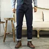 GT-0003 Read Description! Indigo Selvage Washed Slim Fitting Pants Sanforized Raw Denim Jean 12oz 2