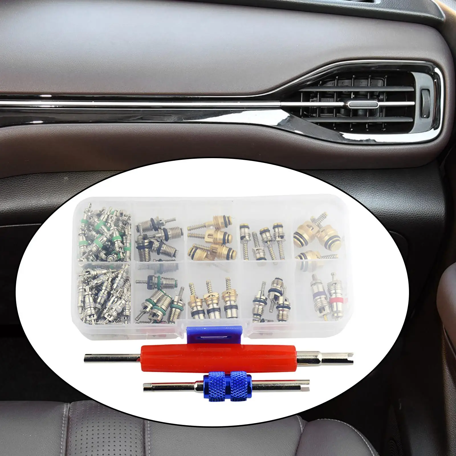 Car Air Conditioner Valve Core R12 R134A Easy to Install Durable Replace Spare