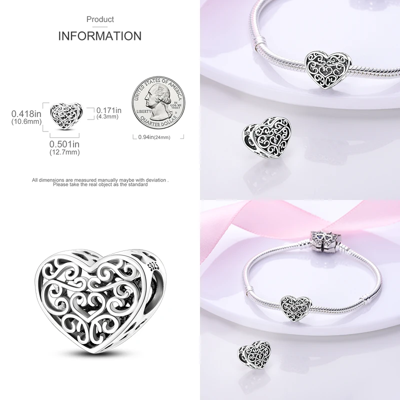 Charms Fit Pandora Original Bracelets Letter Plata De Ley Sterling Silver 925 Zircon Heart Beads Pendant Mushroom DIY Jewelry charm jewelry sterling silver jewelry beads charms sterling silver beads bead jewelry making silver charm bead charm bead beads jewelry sterling silver beads charm loose gemstone jewelry