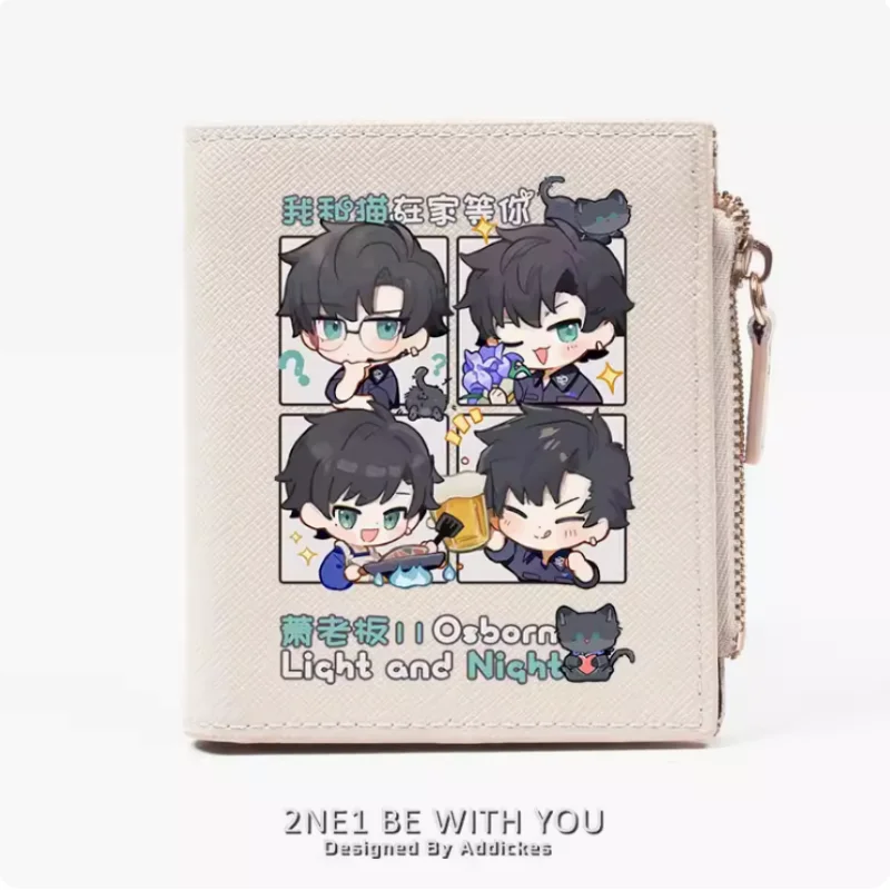 Anime Light and Night Osborn Fashion Wallet PU Purse Card Coin Zipper Money Bag Cosplay Gift B457