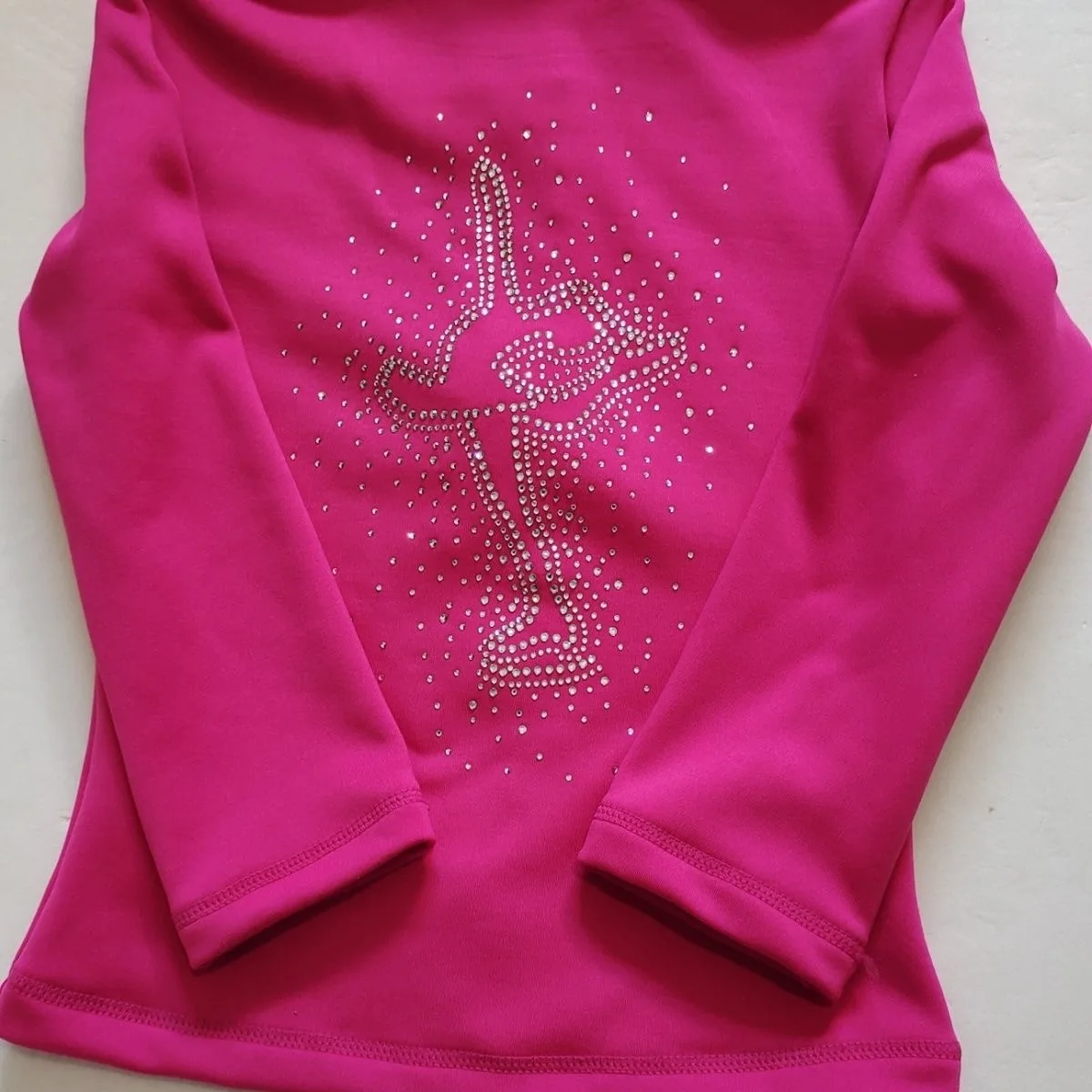 Figure skating training suit set with plush and thickened children's suit top, ice skating pants, high elasticity