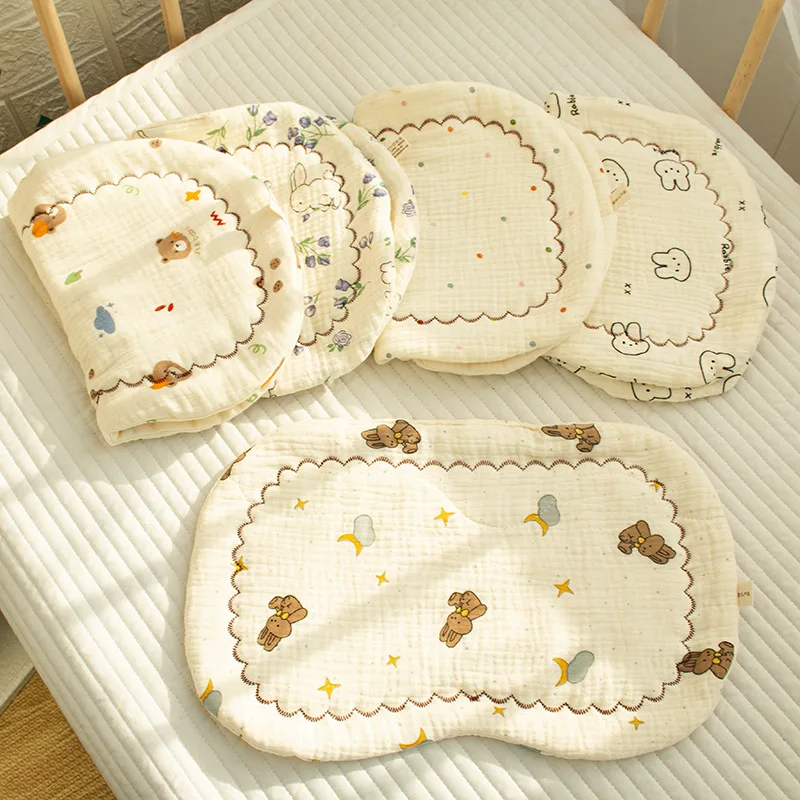 Breathable Newborn Pillow Cotton Baby Bedding Pillow Provide Comfortable Rest for Infants for Boys Girls Four Seasons Pillows