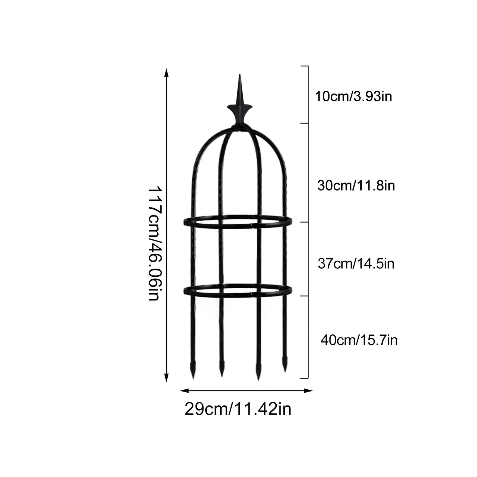 US Tower Obelisk Garden Trellis Tall Plant Support for Climbing Vines