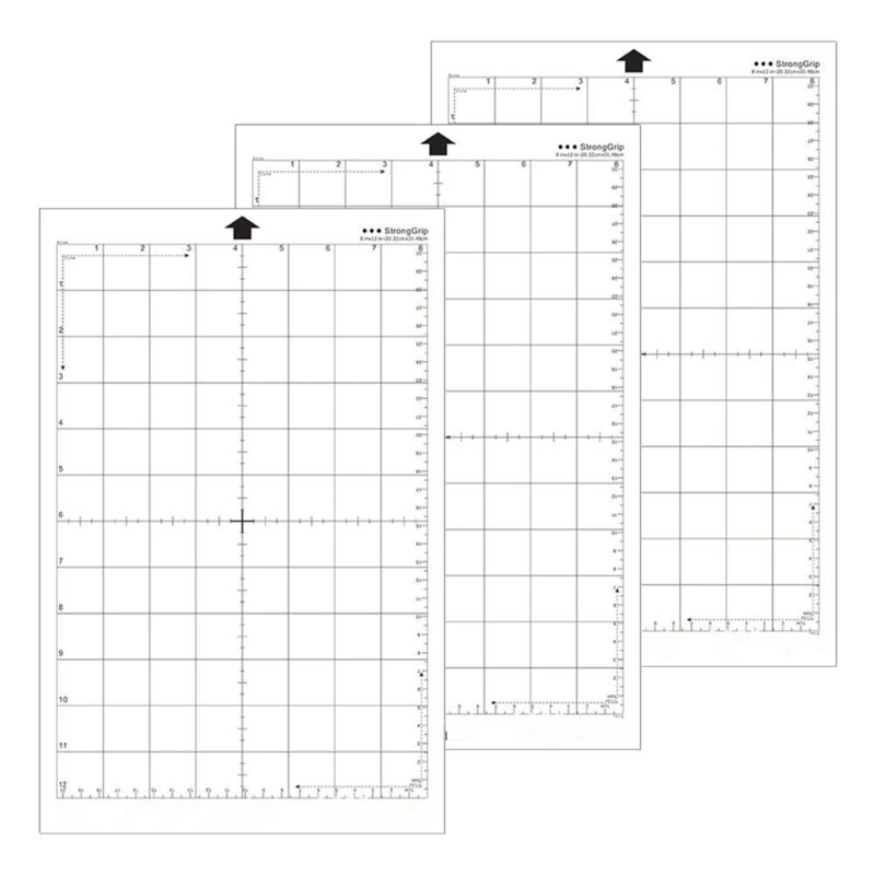 3 Sheets Cutting Mats for Silhouettes Portrait Scrapbooking Adhesive Cutting Mats Replacement Cut 8x12 in Cut