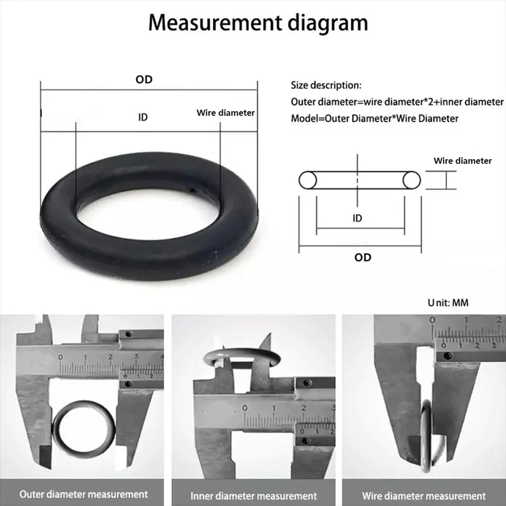O-Ring Case O-Ring Assortment Sealing Wear Resistant Plastic Storage Box Deformation Resistant Good Elasticity