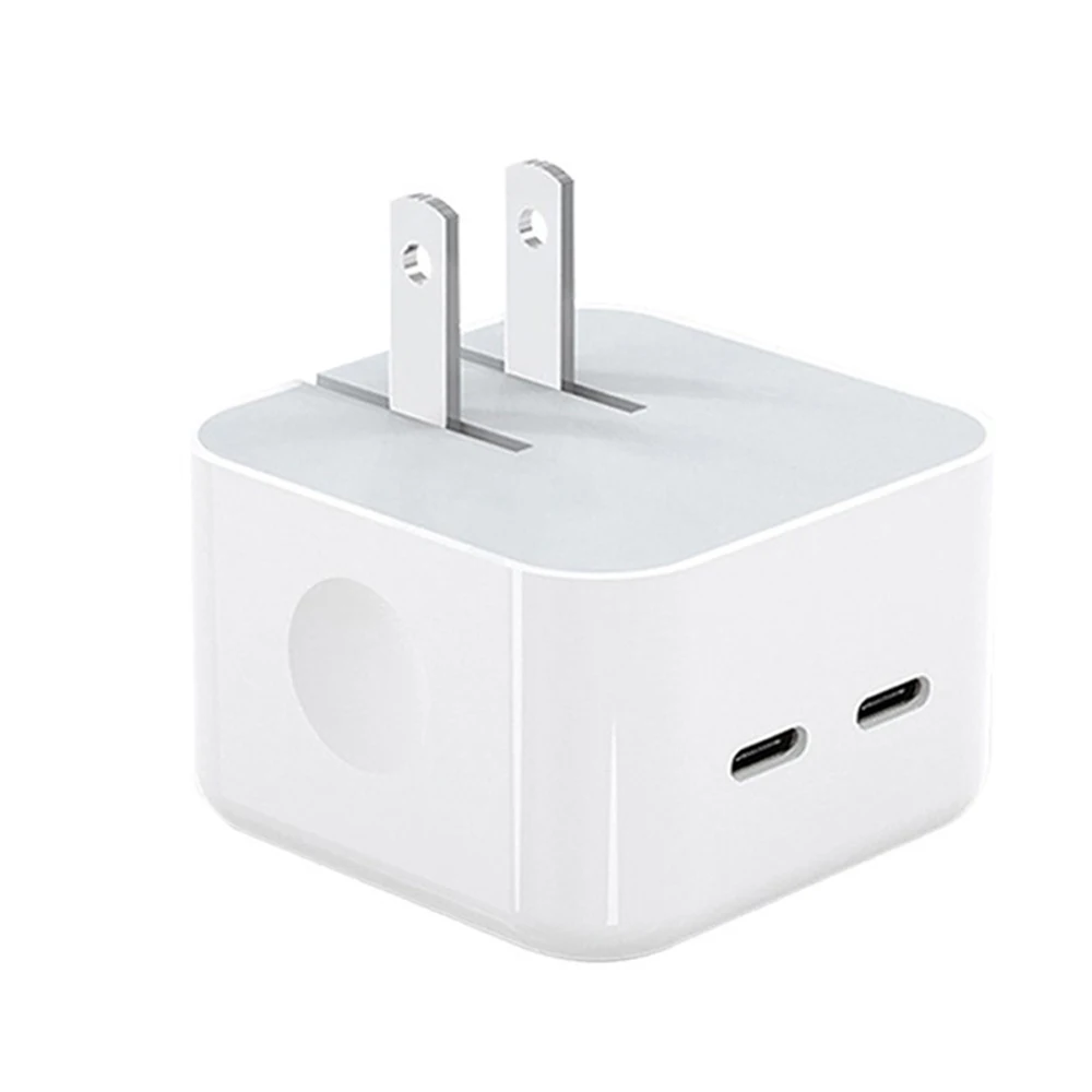 35W Dual USB-C Port Fast Charger with Foldable Plug