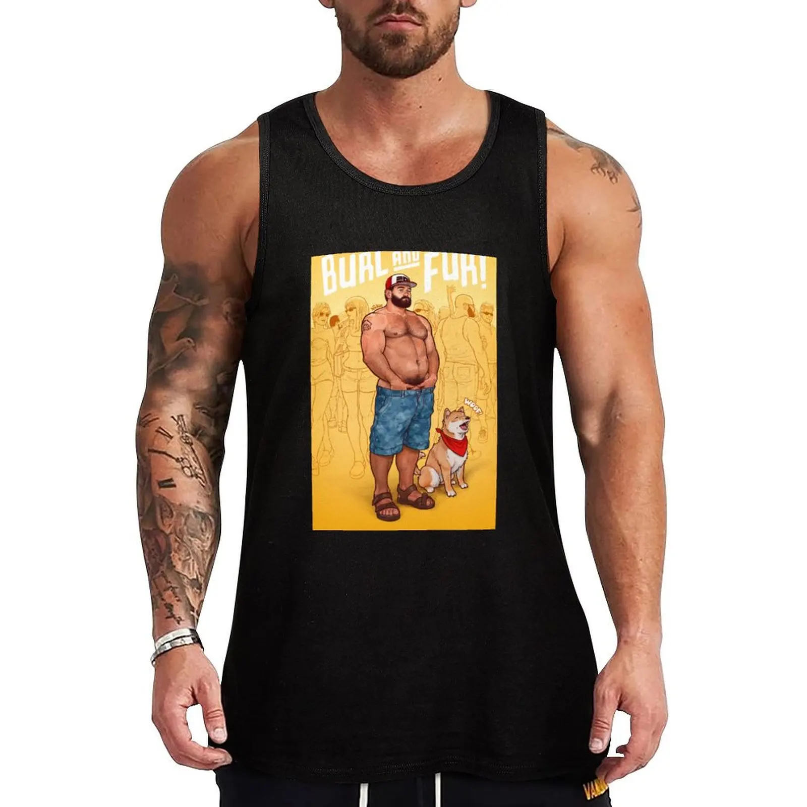 

Squid Kid Tank Top sports t-shirts for men mens gym clothes Men's gym t-shirts anime top