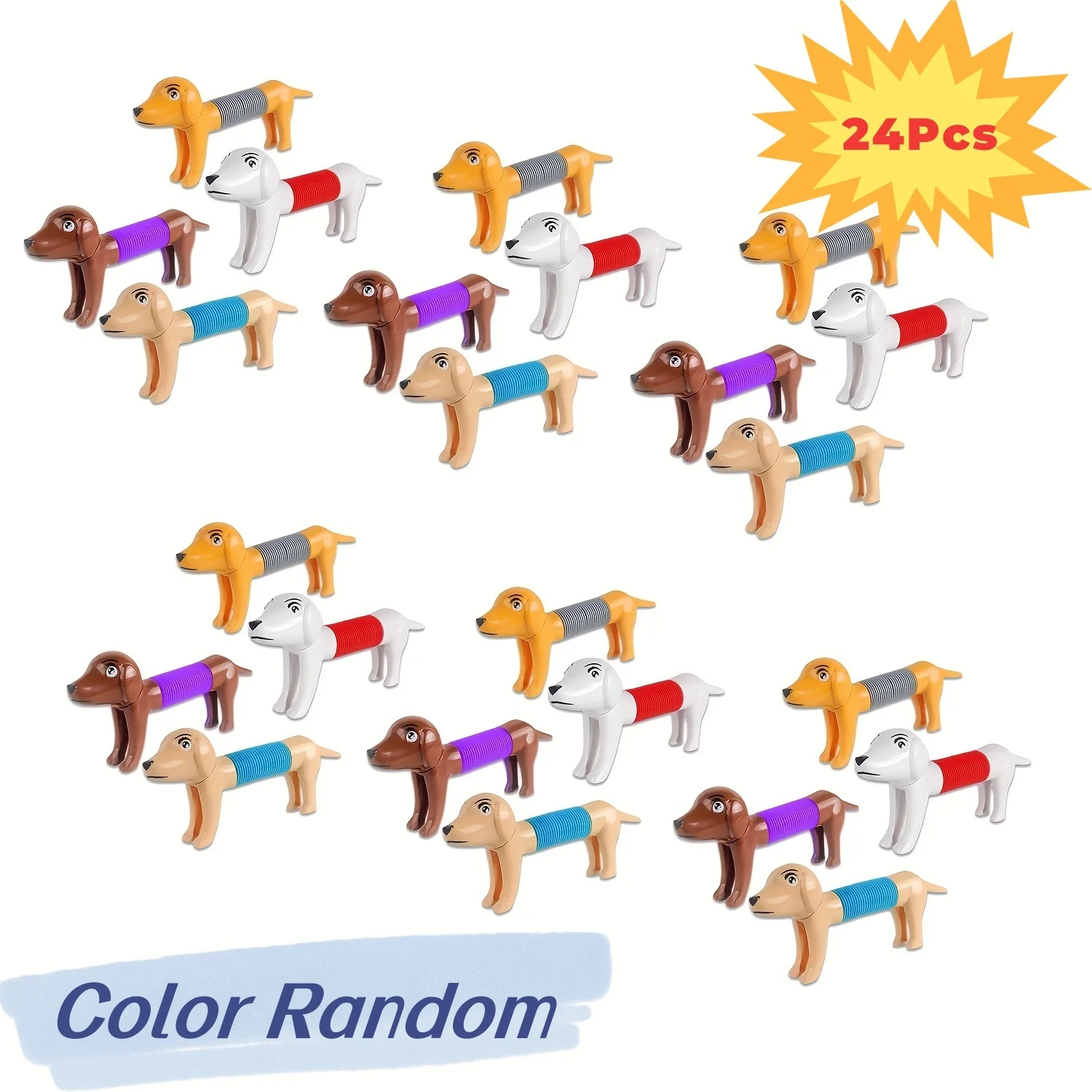 12/24 Pcs Dog pop tubes ,Autism Sensory Toys, Fidget Toys for Kids