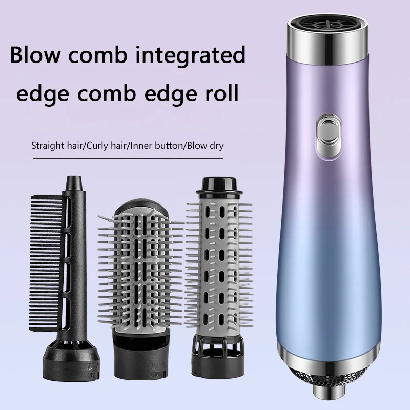 Portable Hair Dryer Comb lonic Hair Straightening Brush Hot Air Curler