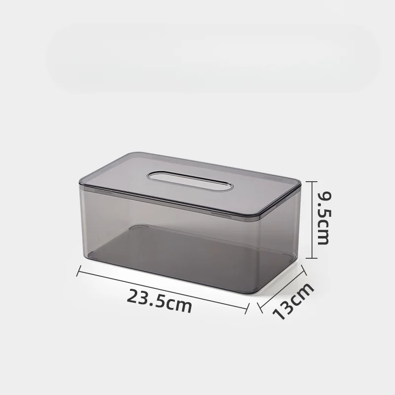 Desktop Tissue Box Nordic Simple Ins Transparent Home Living Room Tissue Box Restaurant Napkin Storage Box 6