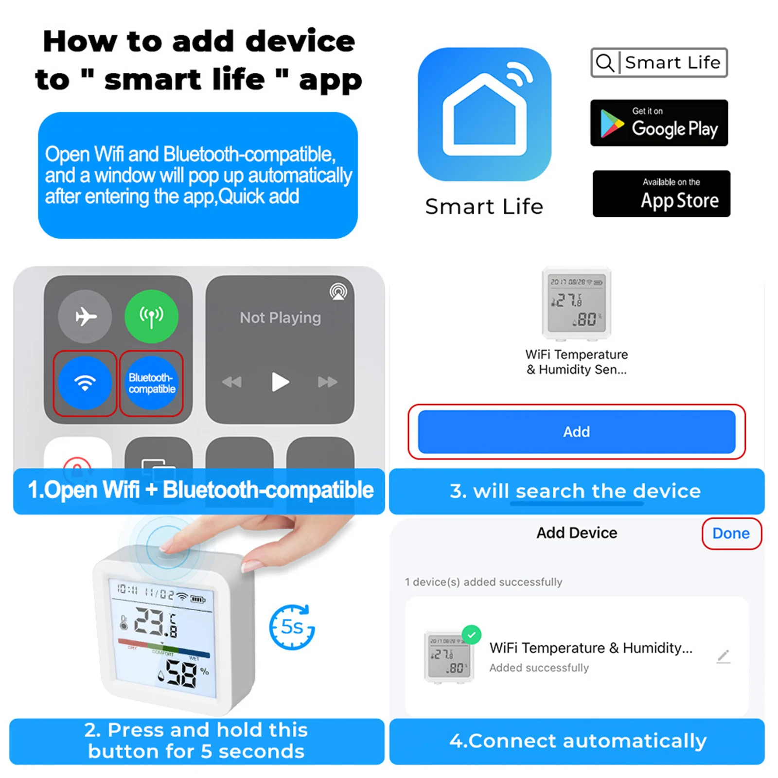 Рисунок 2 - Датчик температуры и влажности Tuya с Wi-Fi