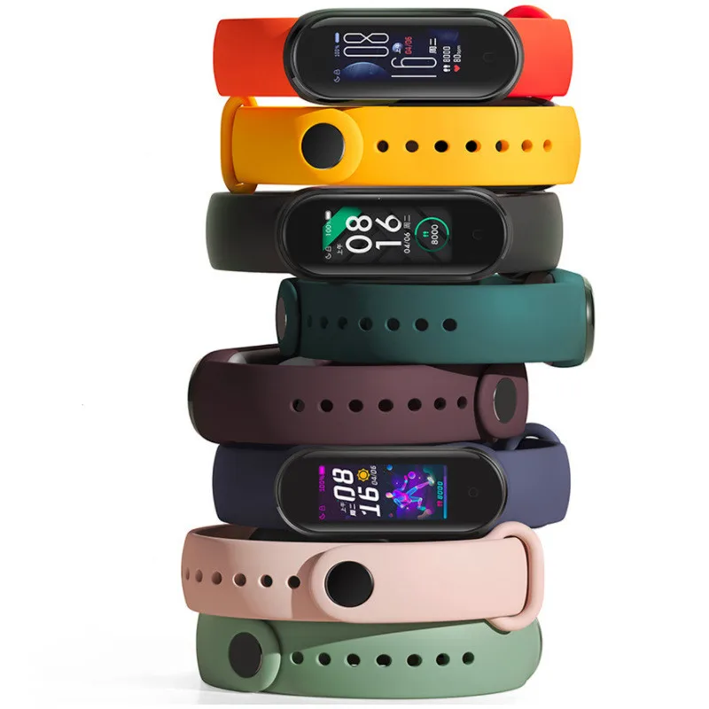 Replacement Bracelet for Xiaomi Mi Band 3 4 5 6 7 Strap Silicone Wrist Strap for Miband 3 4 5 6 Wriststrap Smart Watch Band